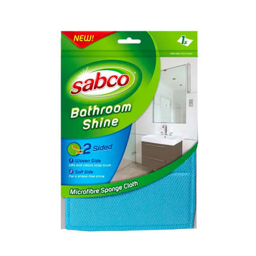 2 Pack x Sabco Bathroom Shine Microfibre Sponge Cloth